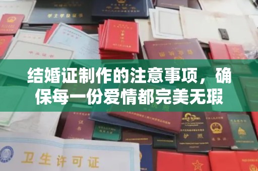 宝坻结婚证制作的注意事项，确保每一份爱情都完美无瑕